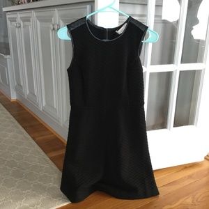 LOFT Quilted Black Dress